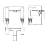 Astini Swansea Gunmetal Black Bathroom Bath Mixer Tap TIS5086