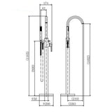Astini Harlech Chrome Bathroom Freestanding Bath Shower Mixer Tap TIS5089