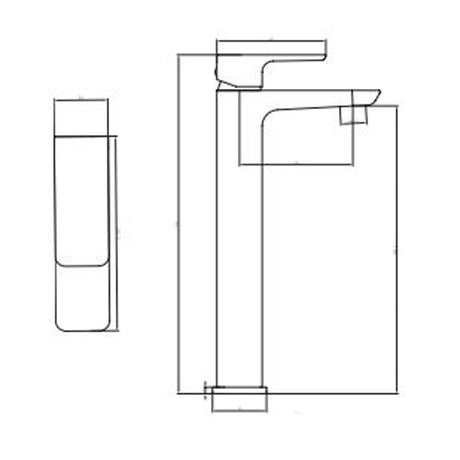 Astini Swansea Brass Mono Bathroom Basin Tap TIS5091