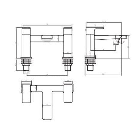 Astini Swansea Brass Bathroom Bath Filler Tap TIS5092