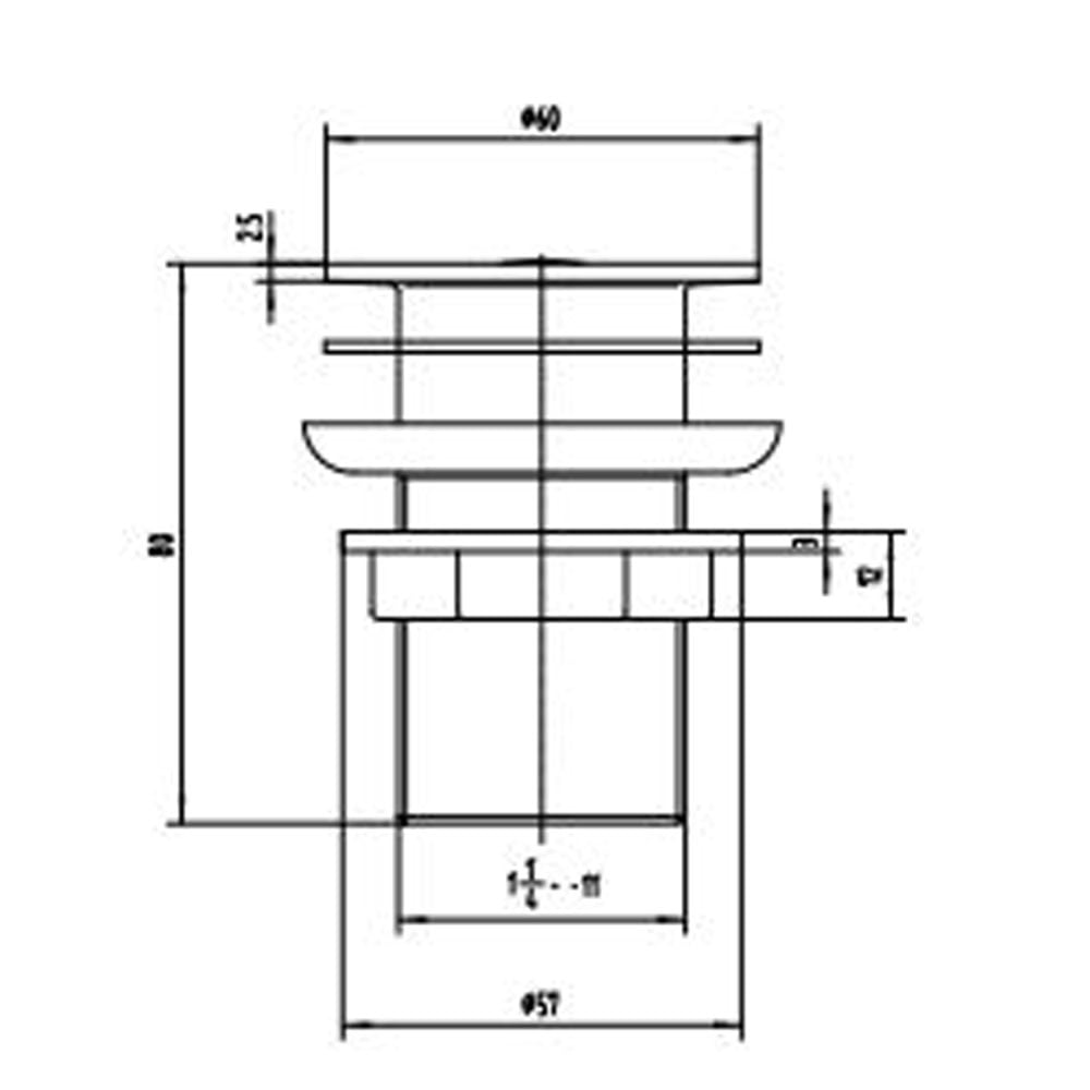 Astini Black Click Clack Basin Waste Unslotted TIS5094