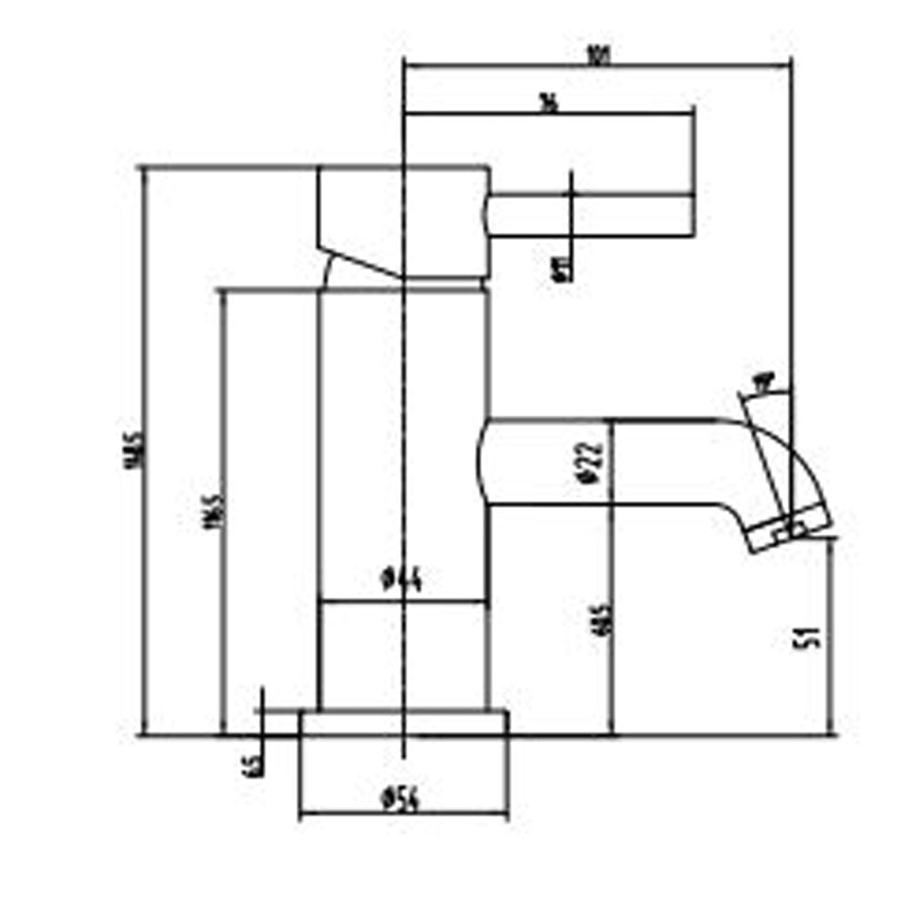 Astini Chepstow Chrome Bathroom Basin Mixer Tap & Slotted Waste TIS5103