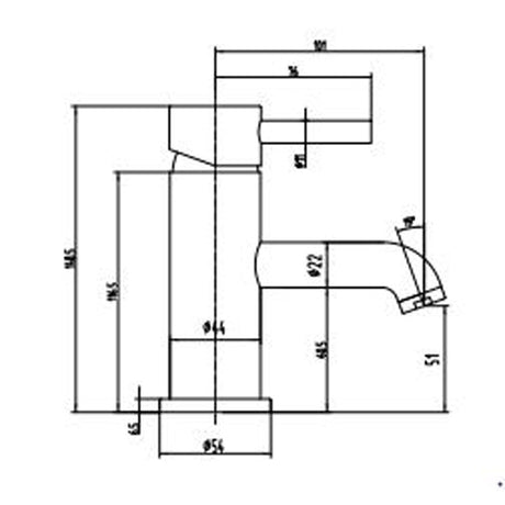 Astini Chepstow Orca Black Bathroom Basin Mixer Tap & Slotted Waste TIS5107