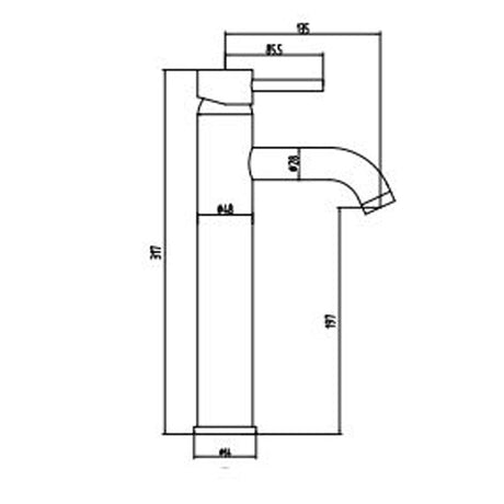 Astini Chepstow Orca Black Bathroom Basin Mixer Tap TIS5108