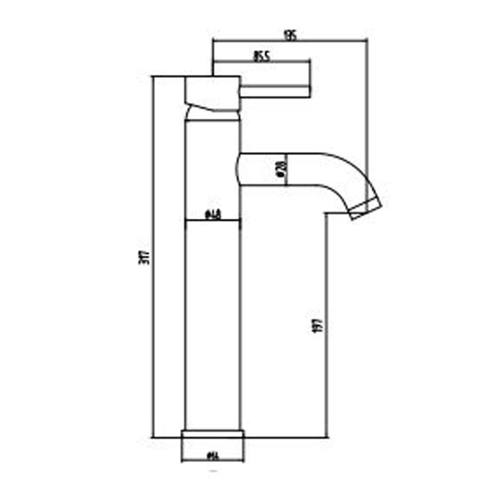 Astini Chepstow Black Gunmetal Bathroom Basin Mixer Tap TIS5112