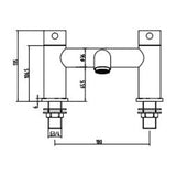 Astini Chepstow Black Gunmetal Bathroom Bath Filler Tap TIS5113