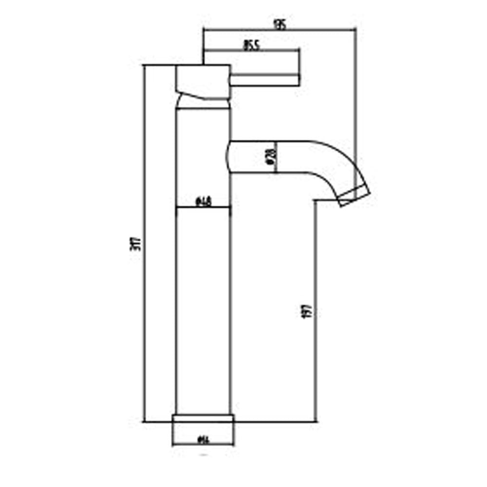 Astini Chepstow Brushed Brass Mono Bathroom Basin Tap TIS5116
