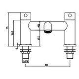 Astini Chepstow Brushed Brass Bathroom Bath Mixer Filler Tap TIS5117