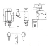 Astini Chepstow Brushed Brass Bathroom Bath Shower Mixer Tap TIS5118