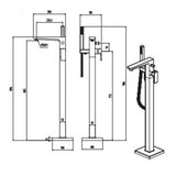 Astini Swansea Brushed Brass Bathroom Freestanding Bath Shower Mixer Tap TIS5120