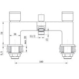 Astini Raglan Modern Chrome Bathroom Bath Mixer Tap TIS5006