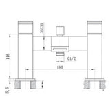 Astini Brecon Chrome Bathroom Bath Shower Mixer Tap TIS5007