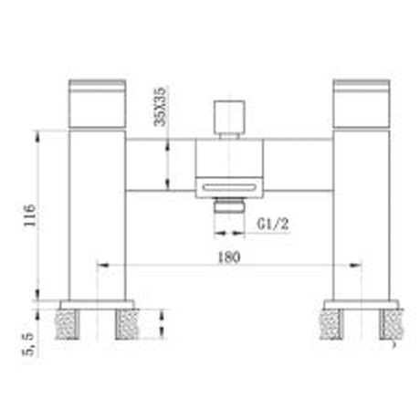 Astini Brecon Chrome Bathroom Bath Shower Mixer Tap TIS5007