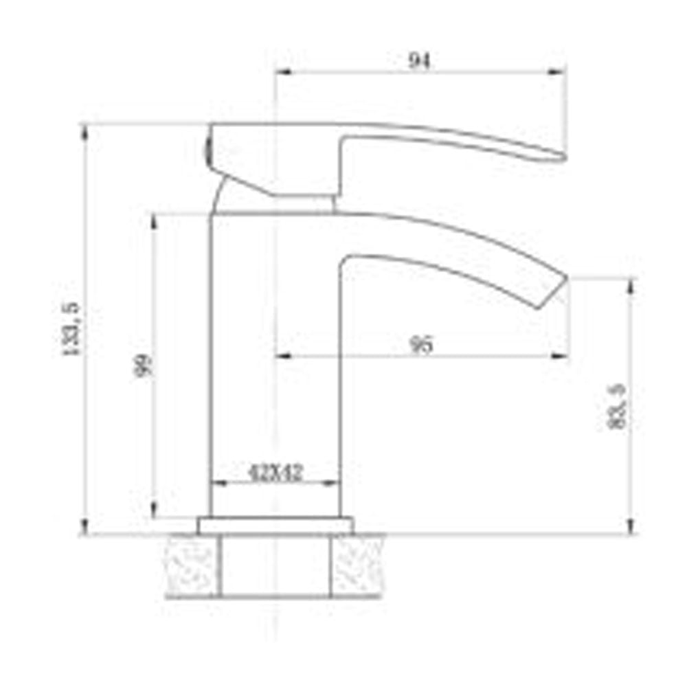 Astini Brecon Chrome Single Lever Curve Basin Mixer Tap TIS5008