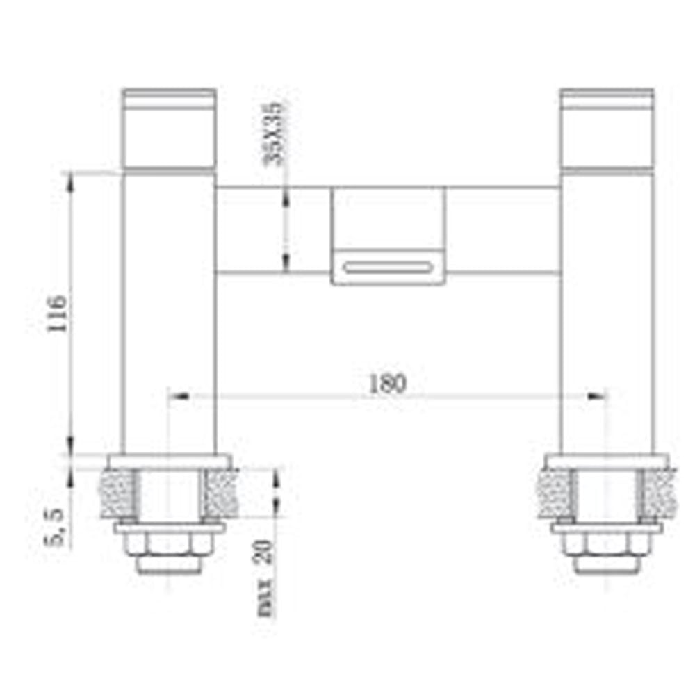 Astini Brecon Chrome Bathroom Bath Mixer Tap TIS5009