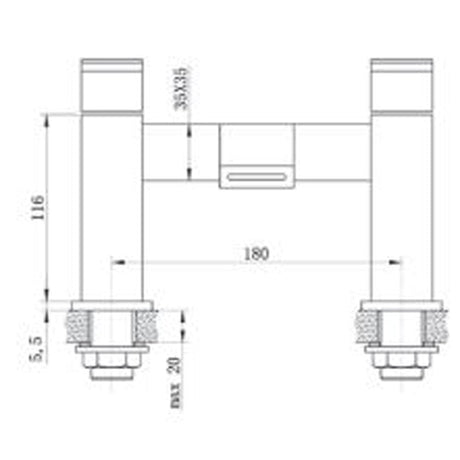 Astini Brecon Chrome Bathroom Bath Mixer Tap TIS5009