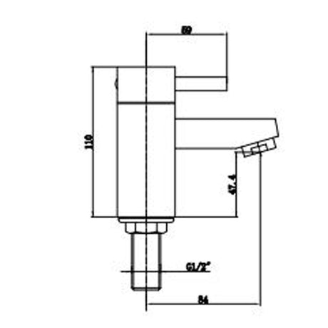 Astini Newport Chrome 1/2" Square Bathroom Basin Mixer Tap TIS5023