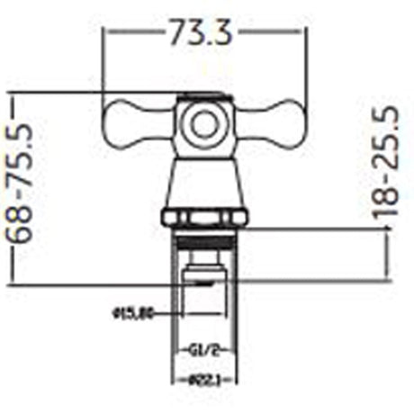 Astini Plumb Essentials Chrome Cross Head Revivers TIS5032