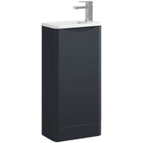 Astini Naples Smile Shadow Grey Floor Standing Cloakroom 400mm Vanity & Basin