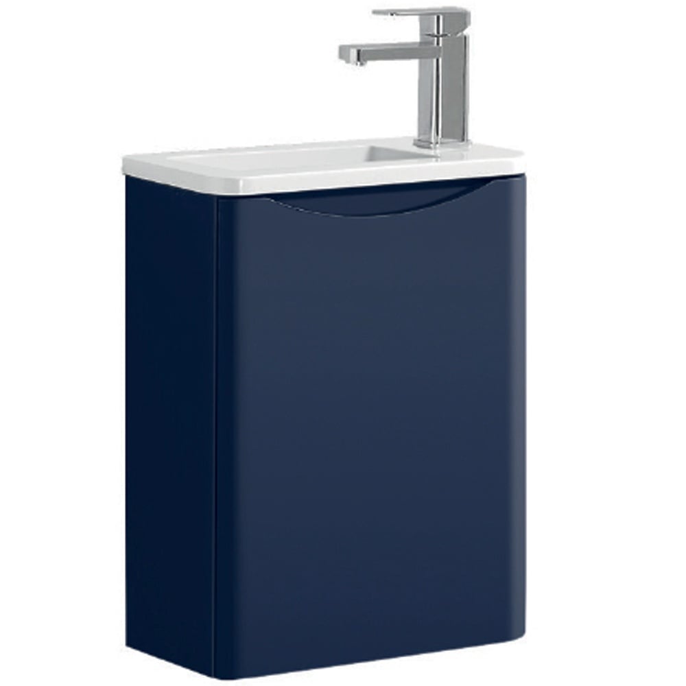 Astini Naples Smile Sapphire Wall Hung Cloakroom 400mm Vanity & Basin