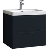 Astini Naples Smile Shadow Grey 2 Drawer Wall Hung 600mm Vanity & Basin