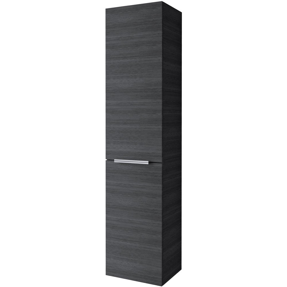 Astini Bendrinis Senca Grey 2 Door 425mm Tall Boy with Chome Handles