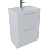 Astini Monza White Gloss Floor Standing 600mm Vanity & Basin