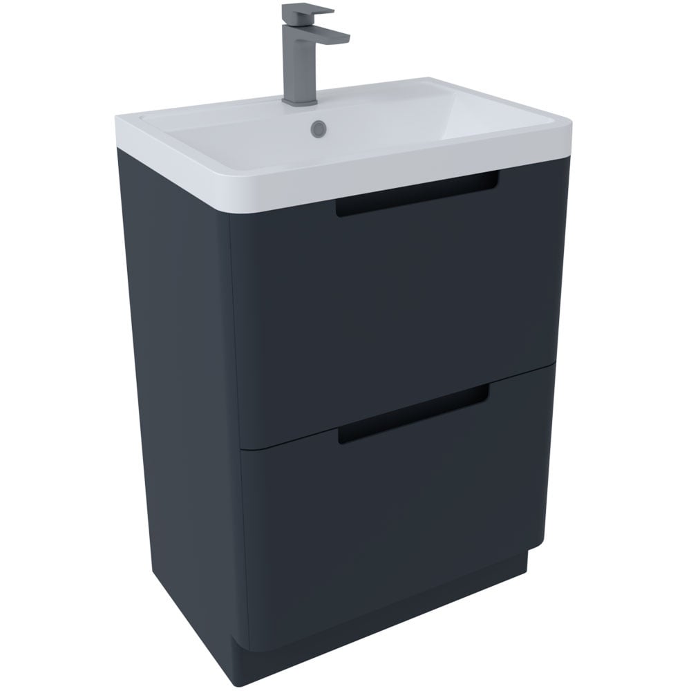 Astini Monza Shadow Grey Floor Standing 600mm Vanity & Basin