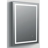 Astini Darcy LED Matte Grey Framed Mirror 500x700mm