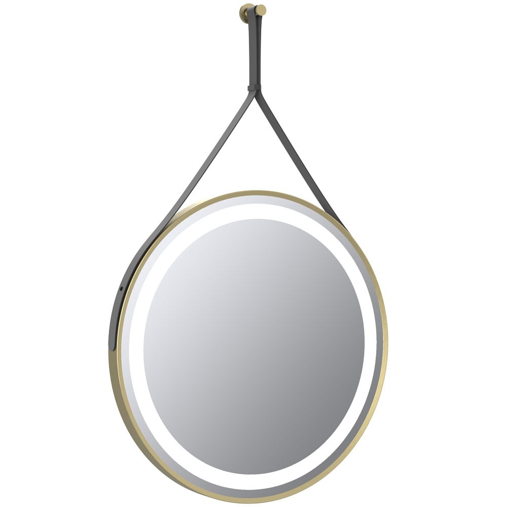 Astini Delilah Orca Brushed Brass LED Touch Mirror Hanging Hook & Loop 600mm