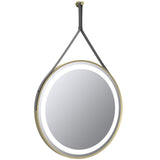 Astini Delilah Orca Brushed Brass LED Touch Mirror Hanging Hook & Loop 600mm