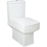 Astini Braga Square Close Coupled Toilet Pan, Cistern & Soft Close Seat