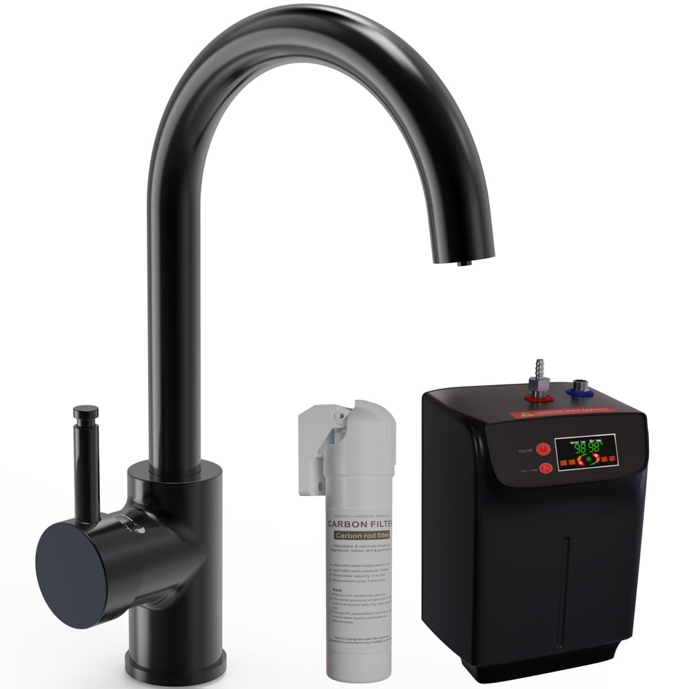 Astini Industrial 3in1 Boiling Hot Water Kitchen Tap & Tank with Brushed Brass Finish