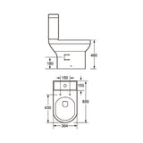 Astini Florence Comfort Close Coupled Toilet Pan, Cistern, Soft Close Seat & Fittings