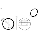 Astini Rosie Orca Black Round LED Touch Mirror 600mm