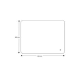 Astini Bea Touch Mirror with Backlit LED & Demist 800x600mm