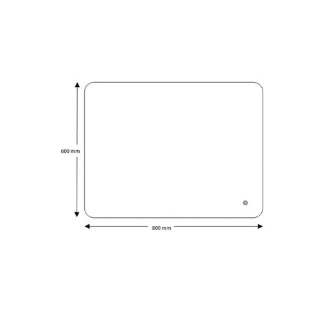 Astini Bea Touch Mirror with Backlit LED & Demist 800x600mm