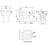 Astini Florence D-Shape Back To Wall Toilet Pan, Soft Close Seat & Fittings