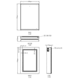 Astini Jemima Single Door LED Mirror Cabinet 500x700mm