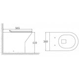 Astini Ferrara Rimless Back To Wall D-Shape Toilet Pan, Seat & Fittings