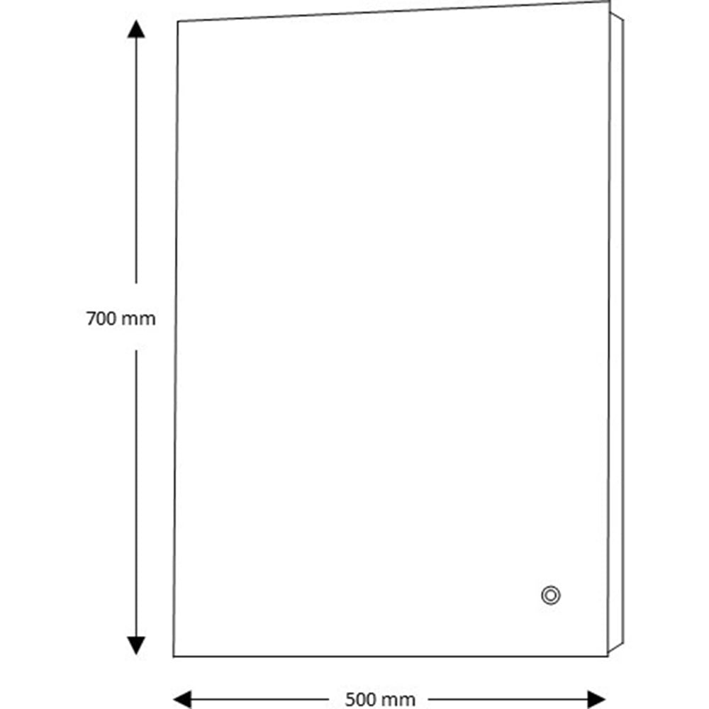 Astini Noah Touch Mirror with LED Edge & Demist 500x700mm