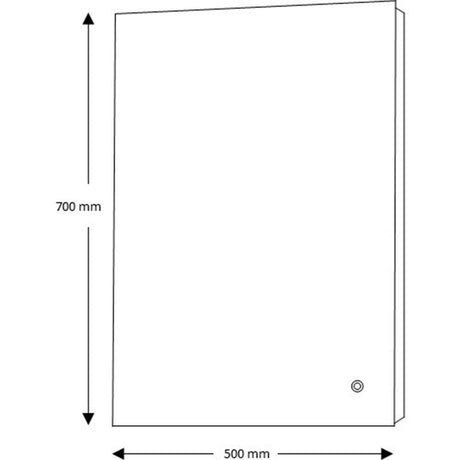 Astini Noah Touch Mirror with LED Edge & Demist 500x700mm