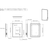 Astini Willow Slimline Square LED Touch Mirror 500x700mm