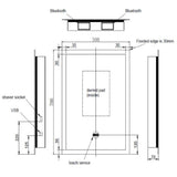 Astini Alfie Mirror with LED Edge 500x700mm
