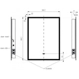 Astini Alfie Square LED Edge Mirror 600x800mm