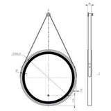 Astini Delilah Orca Brushed Brass LED Touch Mirror Hanging Hook & Loop 600mm