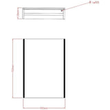 Astini Eden Single Door LED Side Strips Mirror Cabinet 500x700mm