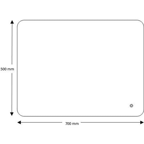 Astini Bea Touch Mirror with Backlit LED & Demist 500x700mm