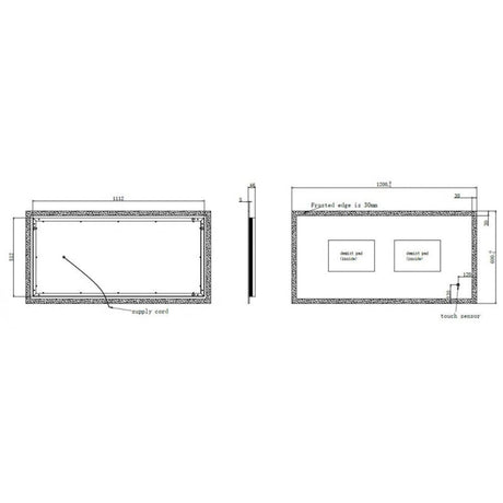 Astini Noah Mirror with LED Edge 1200x600mm