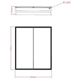 Astini Bethany Double Door LED Surround Mirror Cabinet 600x700mm